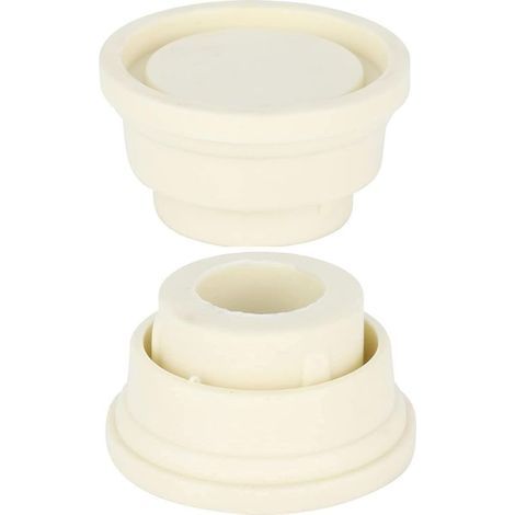 Lot de 2 butoirs en caoutchouc pour échelle de piscine enterrée Protection contre les chocs Pour la plupart des échelles de piscine Blanc (1/4)