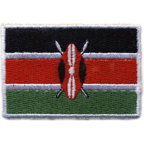 Kenia-Flagge als Aufnäher – Magnetische Rückseite – Gestickter Aufnäher/Abzeichen/Emblem