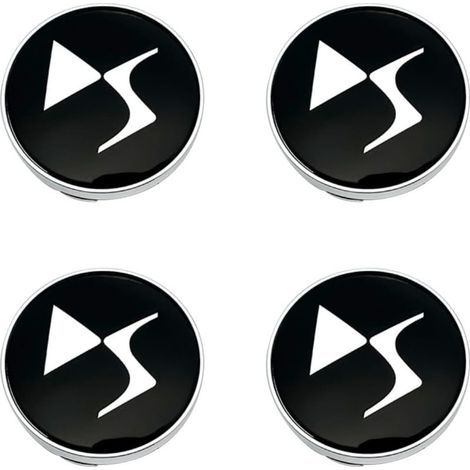 Cache Moyeux - 60 mm - Pour Citroen DS3 DS4 DS6 - Accessoire Extérieur Roue - Lot de 4 (1/5)
