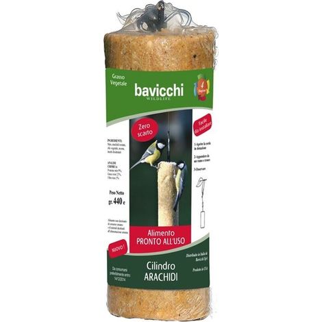 CILINDRO ALLE ARACHIDI 440GR APPENDIBILE PER UCCELLI SELVATICI (1/2)