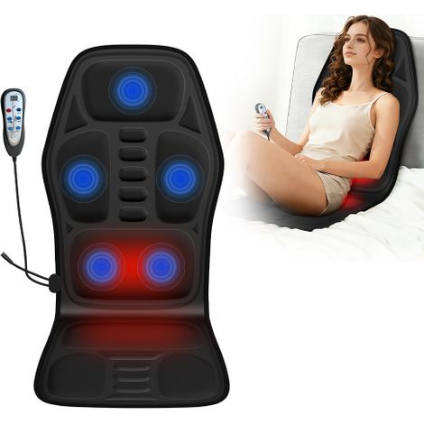 Tappetino massaggiante elettrico – Massaggiatore multifunzionale per tutto il corpo (5 zone di vibrazione: spalle/collo/schiena/vita/fianchi) in fibra di poliestere, 150×40×3 cm, con funzioni di risca (1/5)