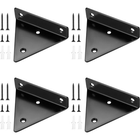 Pieces Floating Shelf Brackets, Invisible Triangle Wall Shelf Brackets, Metal Wall Shelf Bracket for Shelf