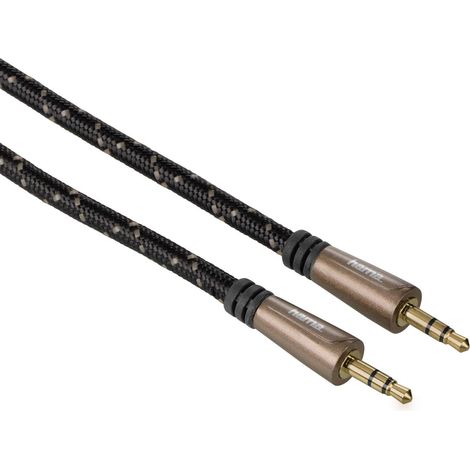 HQ Klinken-Kabel 3,5mm vergoldet 3m Braun (1/2)