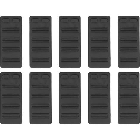 10 schwarze Türstopper aus Gummi, Stoß- und Rutschschutz für Türen, kein Bohren erforderlich (1/5)