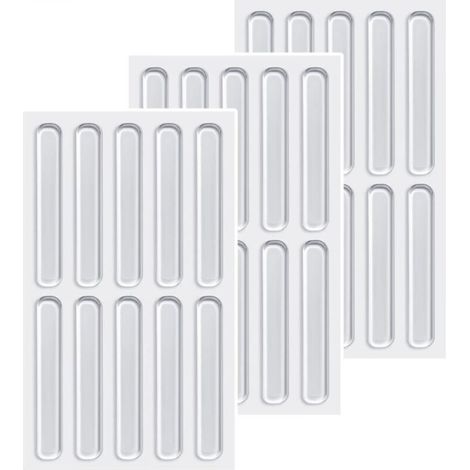 Set of 30 transparent rubber protective pads for furniture, cabinets, kitchen, bathroom and office