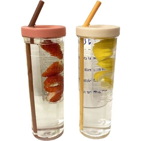 Set mit 2 wolkenförmigen Glasbechern mit Bambusdeckel und Strohhalm, 500 ml – doppelwandig, auslaufsicher, geeignet für Eiskaffee, Smoothies und Tee (1/5)