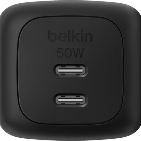 Belkin Ladegerät Dual USB-C 50W PD + PPS ,schwarz WCH019kqBK