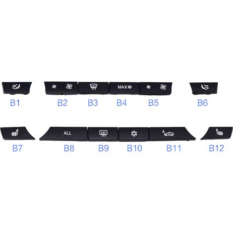 Capuchons de touches de remplacement pour interrupteur de chauffage AC, 12 boutons, pour BMW 5 6 7 F10 F01 F12 61319313923 (1/5)
