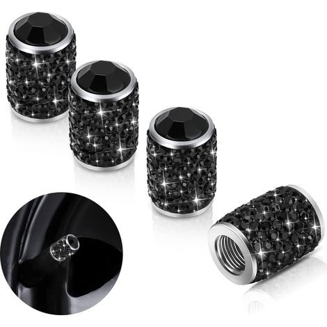 Bouchons de valve de pneu, lot de 4, faits main avec des strass