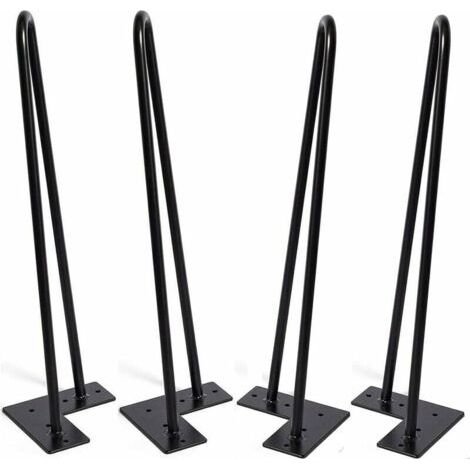 Pieds de table en épingle à cheveux 4pcs, solides 2 fils, longueur 30CM (1/4)