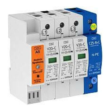 Parafoudre obo v20-c 3+npe+as protection surtension robuste