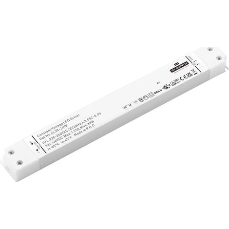 Dehner Elektronik SL 30-24VF Driver per LED Tensione costante 30 W 1.25 mA 24 V/DC Protezione sovraccarico, Sovratensio