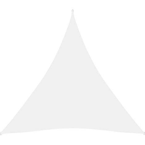 Voile toile d'ombrage parasol tissu oxford triangulaire 3 x 3 x 3 m blanc