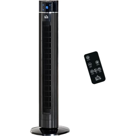 Ventilateur colonne 60W 3 vitesses 3 modes minuterie 8h ABS noir Ø 32 x 106,8 cm