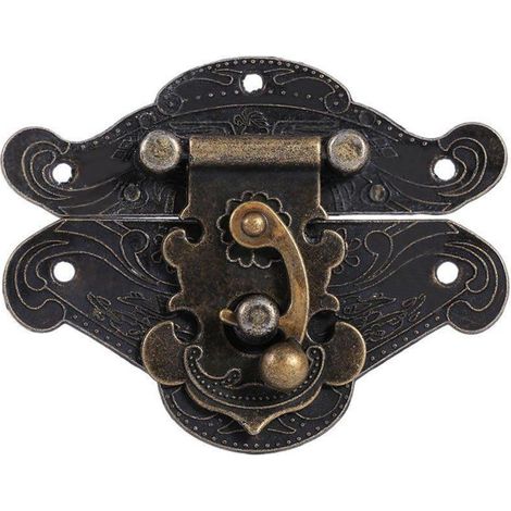 Vorhängeschloss Haspe mit Retro-Design, Zinklegierung, für Schmuckkästen