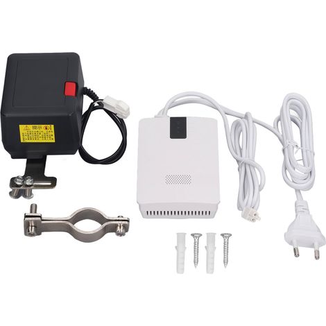 Robinet électrique intelligent avec détecteur de fuite de gaz naturel et CO, alarme intégrée, contrôleur automatique AC90-240V prise UE, kit de sécurité pour maison (1/5)