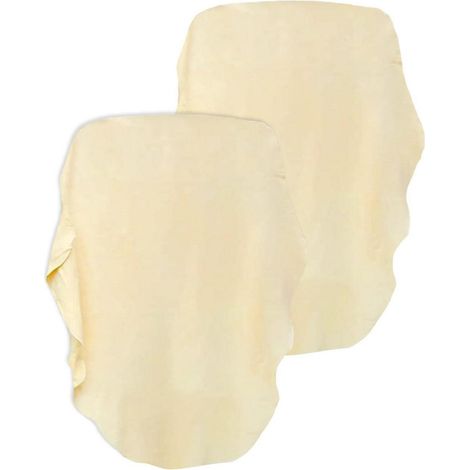 Lot de 2 peaux de chamois véritable pour nettoyage voiture et vitres 40x60cm (1/5)