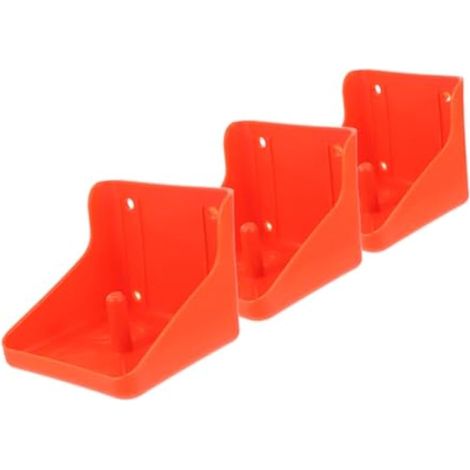 Distributeur de blocs minéraux pour moutons, mangeoire en plastique rouge en 3 pièces pour usage agricole (1/5)