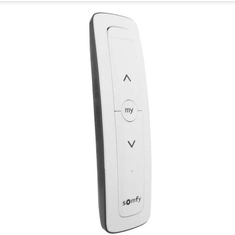 Télécommande io 1 canal pour volets roulants – Commande radio Somfy – Design ergonomique – Support mural inclus – Fréquence 868-870 MHz