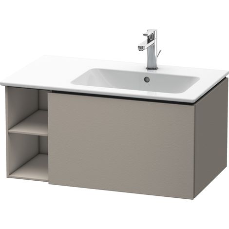 Duravit L-Cube Mueble de pared 82,0 x 48,1 cm, 1 extraíble, lado estantería, para ME by Starck 234683 Lavabo a la derecha, color: Terra Mate - LC619201414 (1/4)