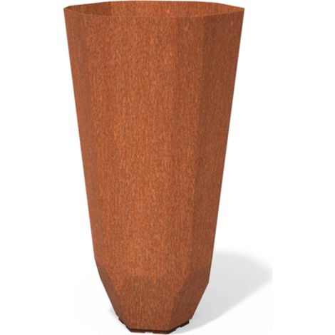 Dipott Pflanzgefäß Facet rund aus Corten-Stahl Pflanzkübel Ø 60 cm (1/2)