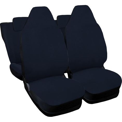 Lupex shop - Coprisedili Auto Compatibili per Aygo, Made In Italy, set di copri sedili anteriori e posteriori con copri poggiatesta incluso, tessuto poliestere, colore - Blu