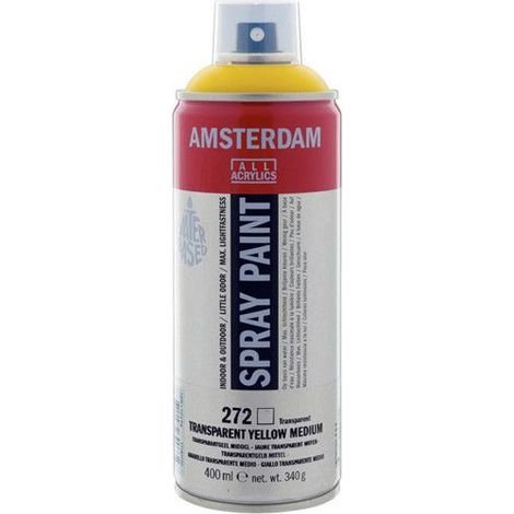 Bombe de peinture Amsterdam 400ml jaune transparent moyen (1/2)