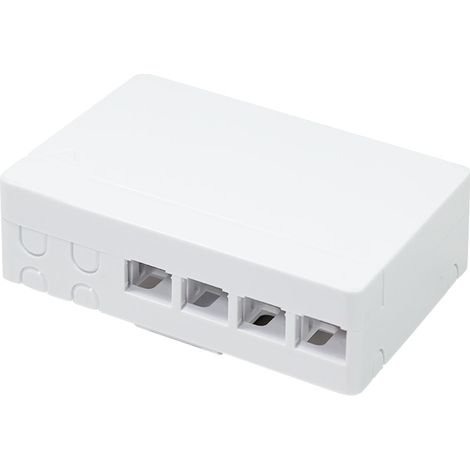 LOGILINK FB1002 BOÎTIER DE CONNEXION INDOOR FTTH POUR 4 FICHES, 4 ADAPTATEURS, POUR RAIL DIN (1/4)