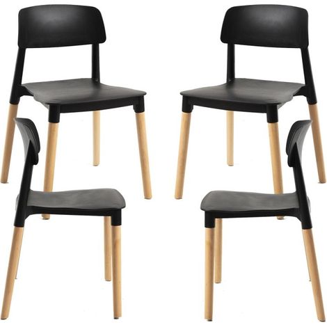 Packs Sillas Comedor - Pack 4 Sillas Estin - Negro (1/5)
