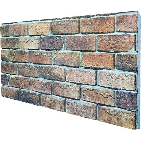 Boîte retail de 10 panneaux (5 MQ) - BORGO ITALIANO panneau imitation mattone en EPS résiné Dimension 100x50 cm Épaisseur 2 cm (1/5)