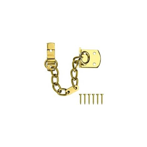 Türschlosskette, schmale Sicherheitskette für Haustüren, Türkette aus Messing, Sicherheitstürketten für Holz- und PVC-Türen, Crezuo-Verriegelungskette