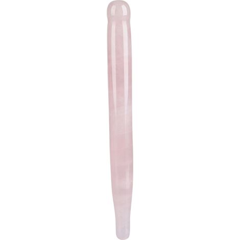 Bâton de Massage en Pierre Naturelle Polie - Cristal de Quartz Rose pour Détente et Bien-être (1/5)