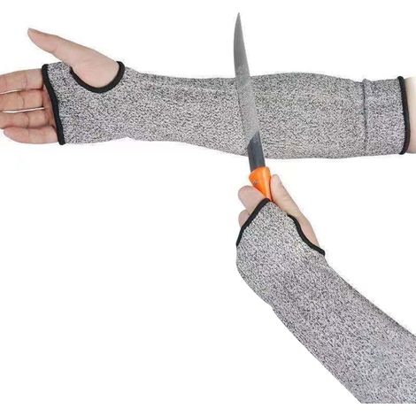 Filiyano-Gants de jardin résistants aux coupures avec passe-pouces. Manches confortables et respirantes pour les travaux de construction. 42 cm. (1/5)