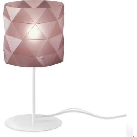 Tischlampensockel und -fuß Rosa Metall in Metall Cm. 13 x 36 Std
