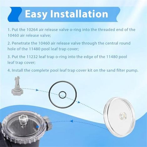 Couvercle de pompe de piscine pour filtre à sable, compatible avec les modèles SF15110, ECO15110 et SF80110-1 (1/5)