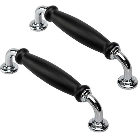 2pcs 128mm Black Vintage Door Knobs Cupboard Door Handles Cabinet Drawer Pulls Furniture Door Handles for Cupboards Kitchen Pulls Cabinet Knobs Hole Distance