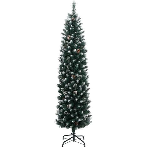 Albero di Natale  Albero natalizio  Albero festivo Artificiale Sottile 300 LED 240 cm (1/5)