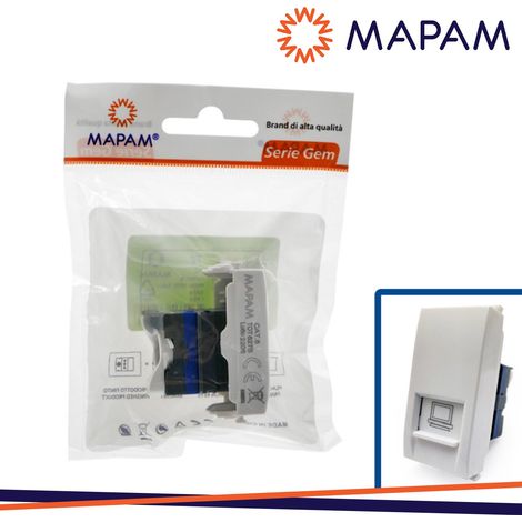 CONNETTORE RETE RJ45 PRESA INTERNET 627B T2 BIANCO BLISTER