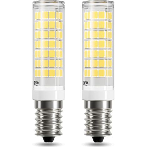 DiCUNO Ampoule LED E14 hotte aspirante, 4W équivalent halogène 50W, Blanc froid 6000K, 550lm, Ampoule petite culot à vis pour hotte et frigo, Non dimmable, 2 Pièces (1/5)