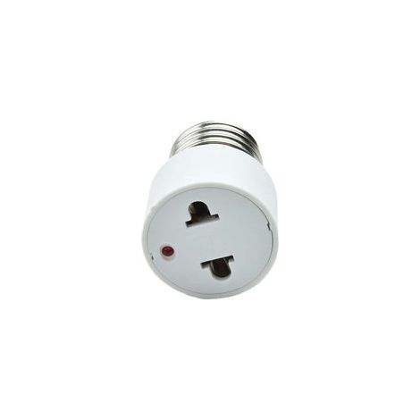 Adaptateur de douille E27/UE, facile à installer, 2 broches, convertit une ampoule en douille (1 pièce) (1/5)