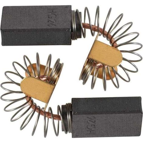 Jeu de balais de charbon de rechange (2 pièces) pour Bosch 1619X08020, 1619X07410, 1619X01351, 2610320391 et scies circulaires Skil HD77 - S77 (1/2)