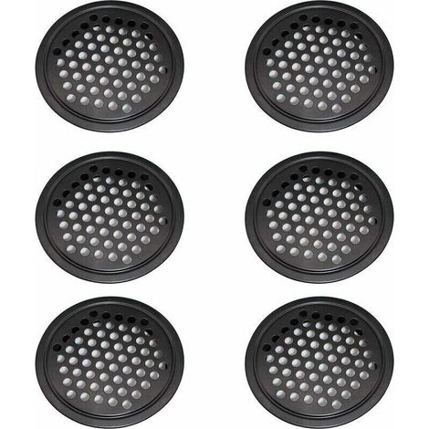 Tigrezy 6PCS Grille de Ventilation L'armoire- 60 mm Grille Ventilation Ronde Peut ê Utilisé Dans le Garage, Salle de Bain la Chambre