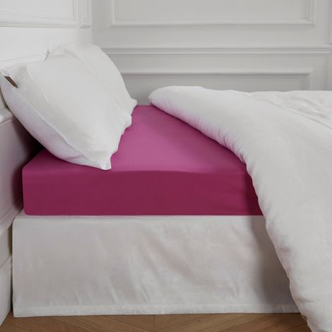 Drap Housse 180x200 cm MADURA - Violet foncé - SQUARE