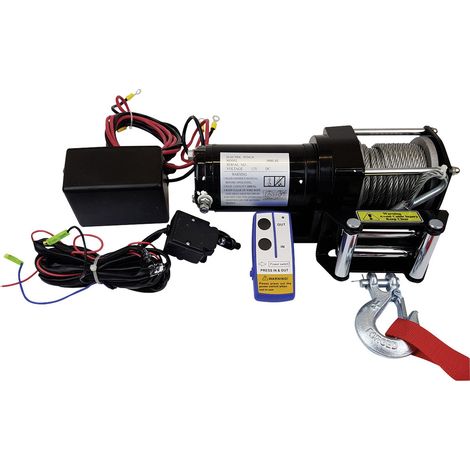 Berger & Schröter Seilwinde 31779  Zugkraft (rollend)=2.722 kg Funk-Fernbedienung, inkl. Rollenfenst