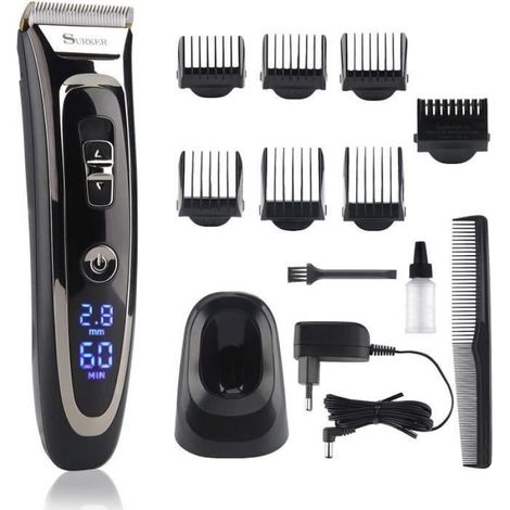 Tondeuse Cheveux Hommes, 11 en 1Professionnelle Sans Fil Tondeuse Barbe Hommes, tondeuse à barbe électrique (1/4)