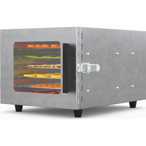 Déshydrateur alimentaire électrique 620 W avec 6 plateaux en acier inoxydable - Température réglable de 30 à 70 °C - Minuterie 24 h - pour la viande, les fruits (1/5)