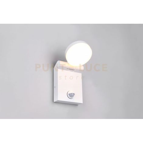 ADOUR APPLIQUE DA ESTERNO LED  7,5W 750lm, 2300+3000+4000K ORIENTABILE BIANCA CON SENSORE DI MOVIMENTO E REGOLAZIONE TEMPERATURA DI COLORE DEL LED IP44 H.19CM