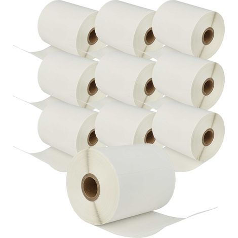 vhbw 10x Label Roll 102mm x 50mm (836 Label) Replacement for Brother RD-S03E1 for Label Maker (1/4)