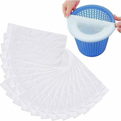 AGE SR 15 Pièces Chaussettes Skimmer,Chaussette Skimmer Lavable,Chaussettes Skimmer Piscine,Prefiltre Skimmer Réutilisable et Super Élastique Doublure décran en Maille Ultra pour Panier de Skimmer. (1/5)