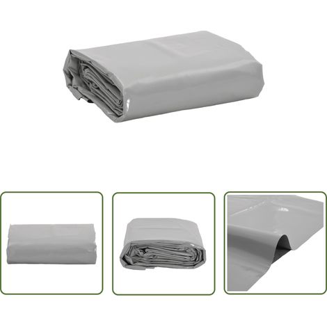 The Living Store Abdeckplane Grau 1,5x20 m 650 g/m² - Abdeckplane - Planen - Wasserdichte Plane - Wetterfeste Plane - Campingplane (1/5)